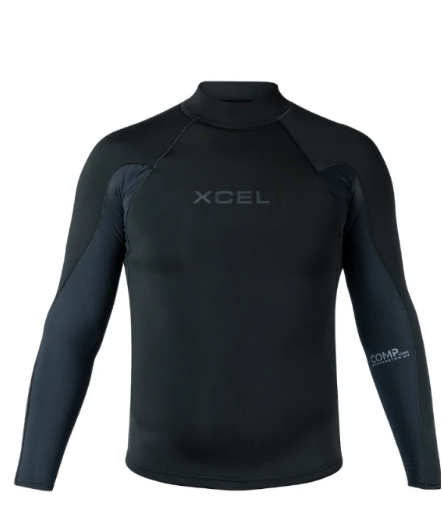 XCEL COMP NEOSTRETCH LYCRA UNDERARM L/S WETSUIT TOP - BLACK