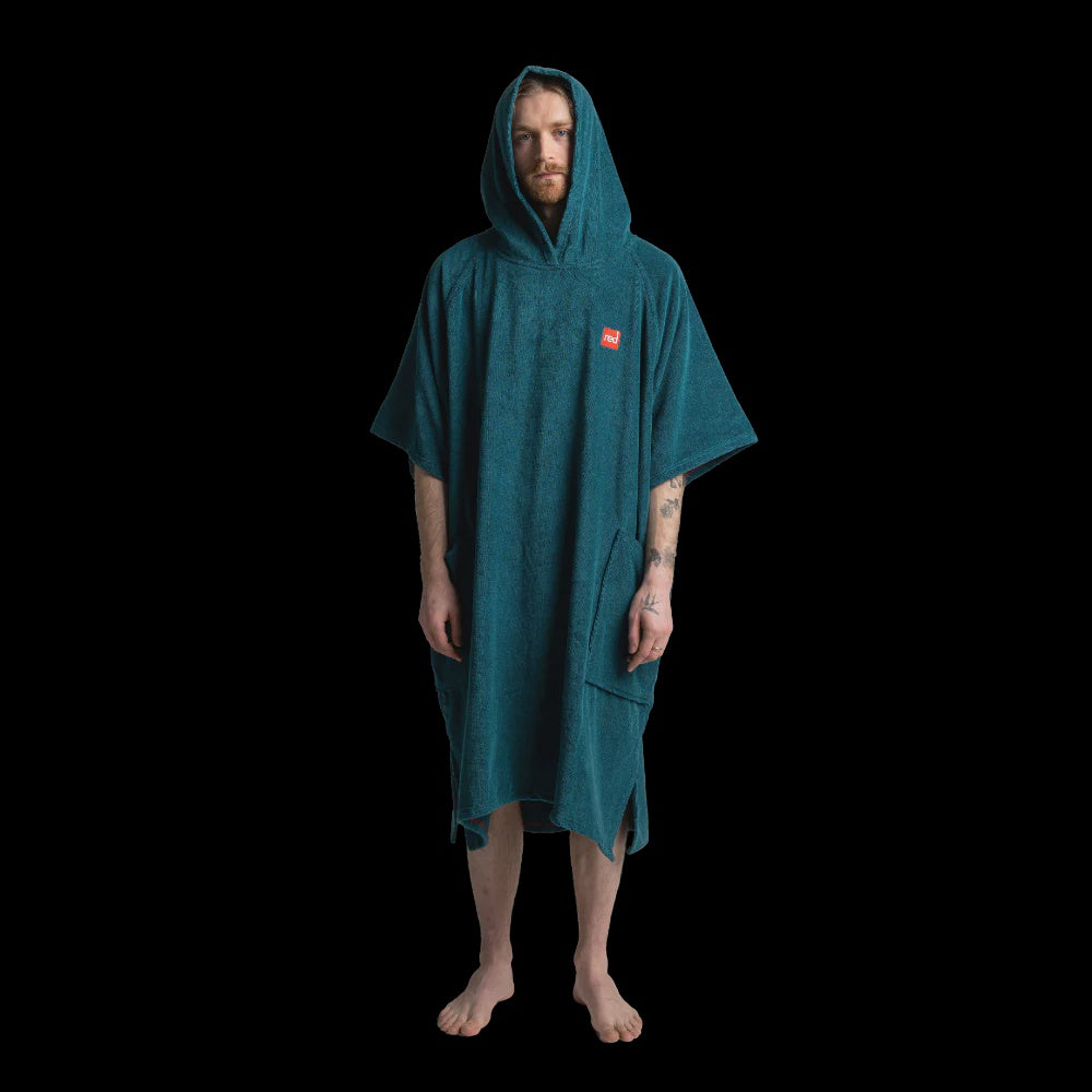 RED MENS HOODED CHANGING ROBE -