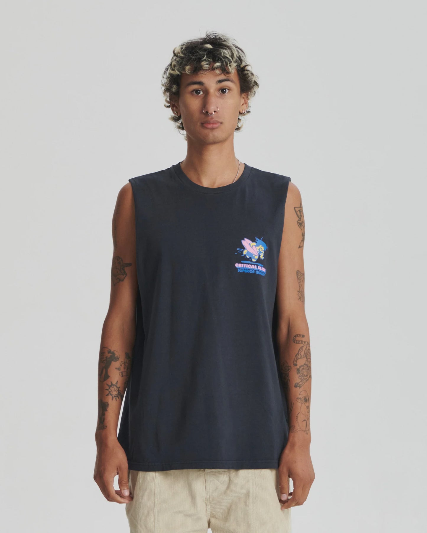 GROM MUSCLE TANK - VINTAGE BLACK