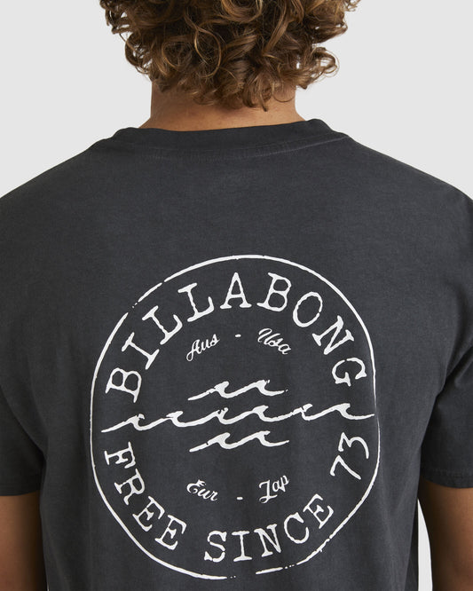 BILLABONG MENS BIG WAVE DAZ T-SHIRT - BLACK