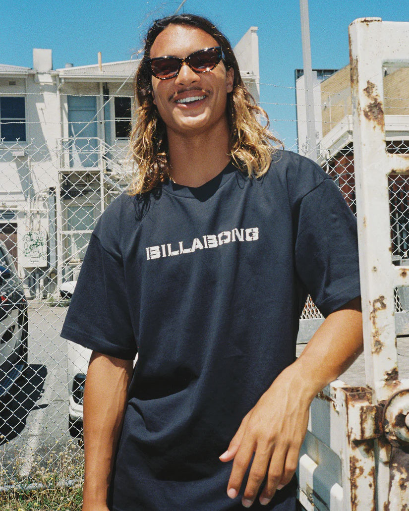 BILLABONG CHROME BRACKET SHORT SLEEVE TEE - BLACK