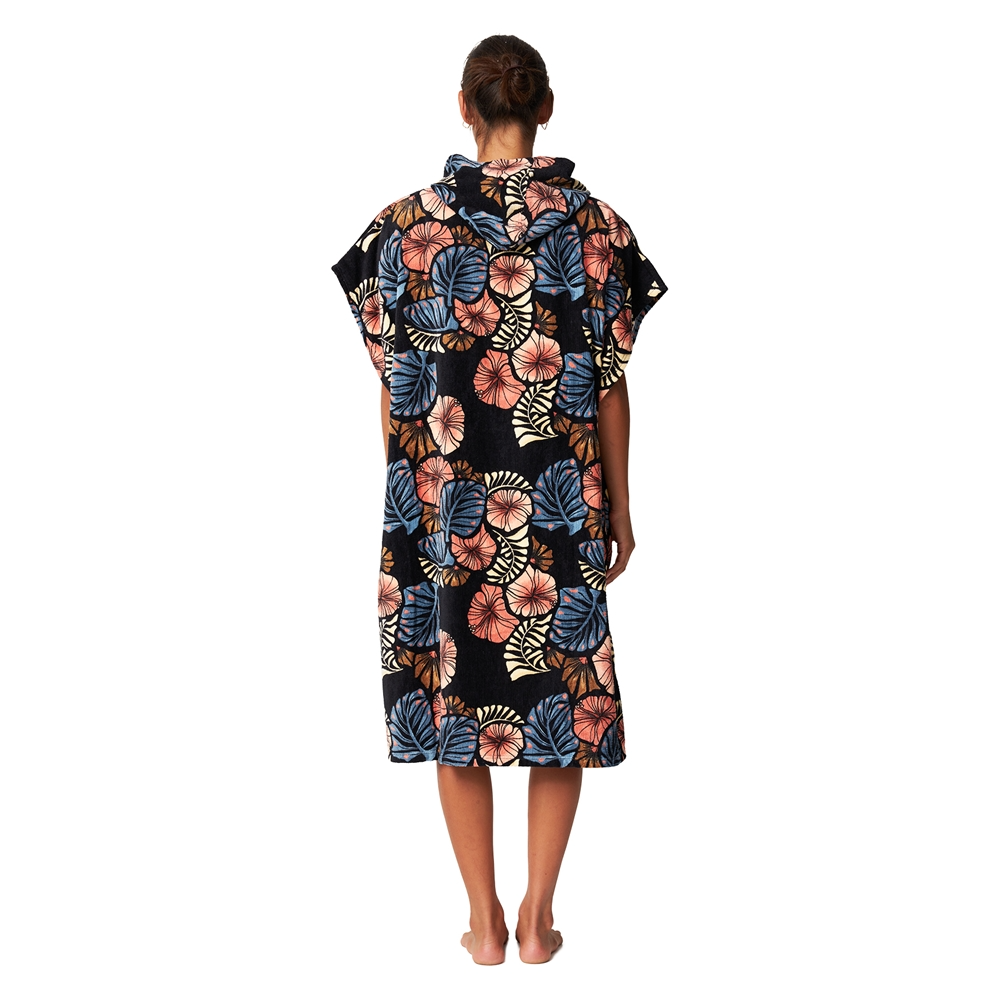 BAHIA CHANGE TOWEL - FLORAL TROPIC BLACK