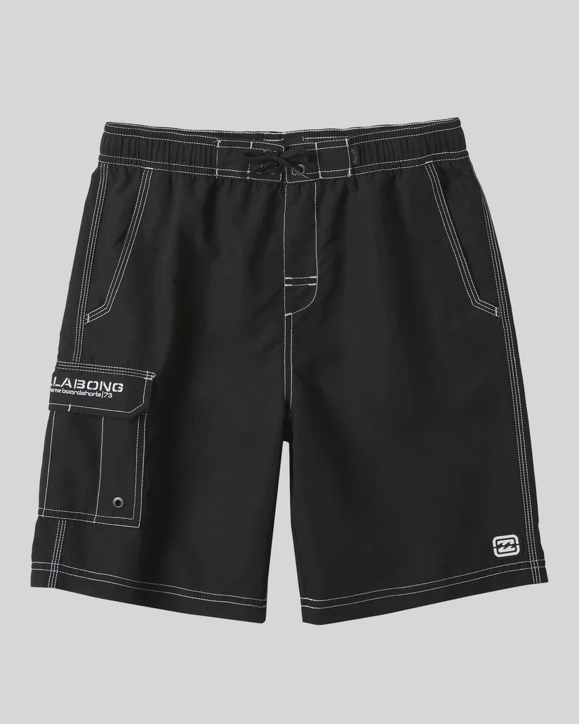 THROW ON BOARDSHORT - ELASTIC BLACK