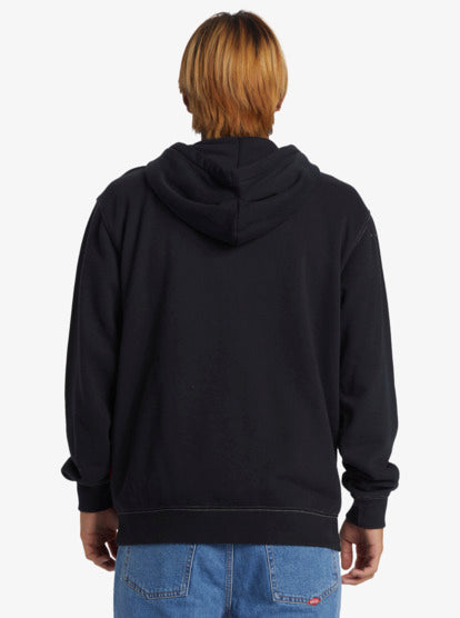 QUIKSILVER SATURN CHROME ZIP UP HOODIE - BLACK