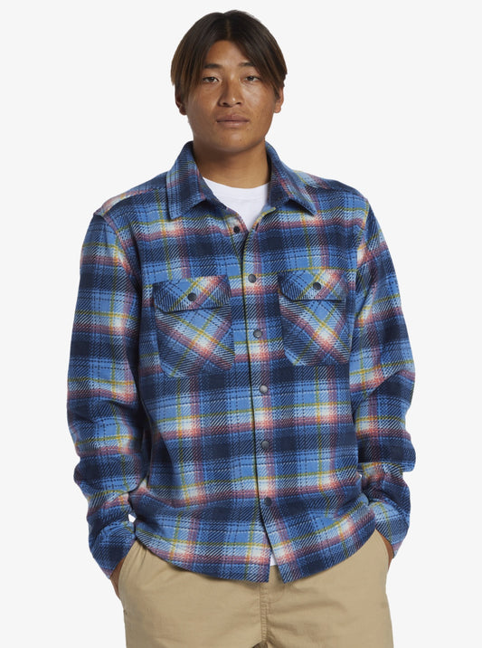 QUIKSILVER SURF DAYS LONG SLEEVE FLANNEL - SAPHIRE BLUE