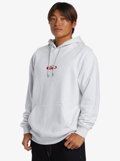 QUIKSILVER SATURN PULLOVER HOODIE - WHITE MARBLE HEATHER