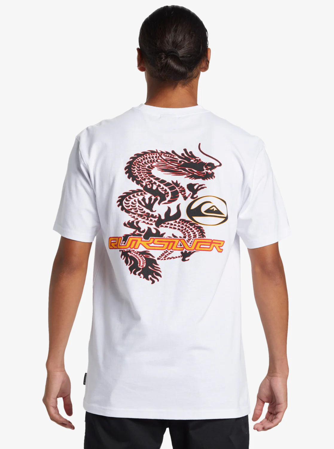 QUIKSILVER MENS LUCK DRAGON MOE - T-SHIRT - WHITE