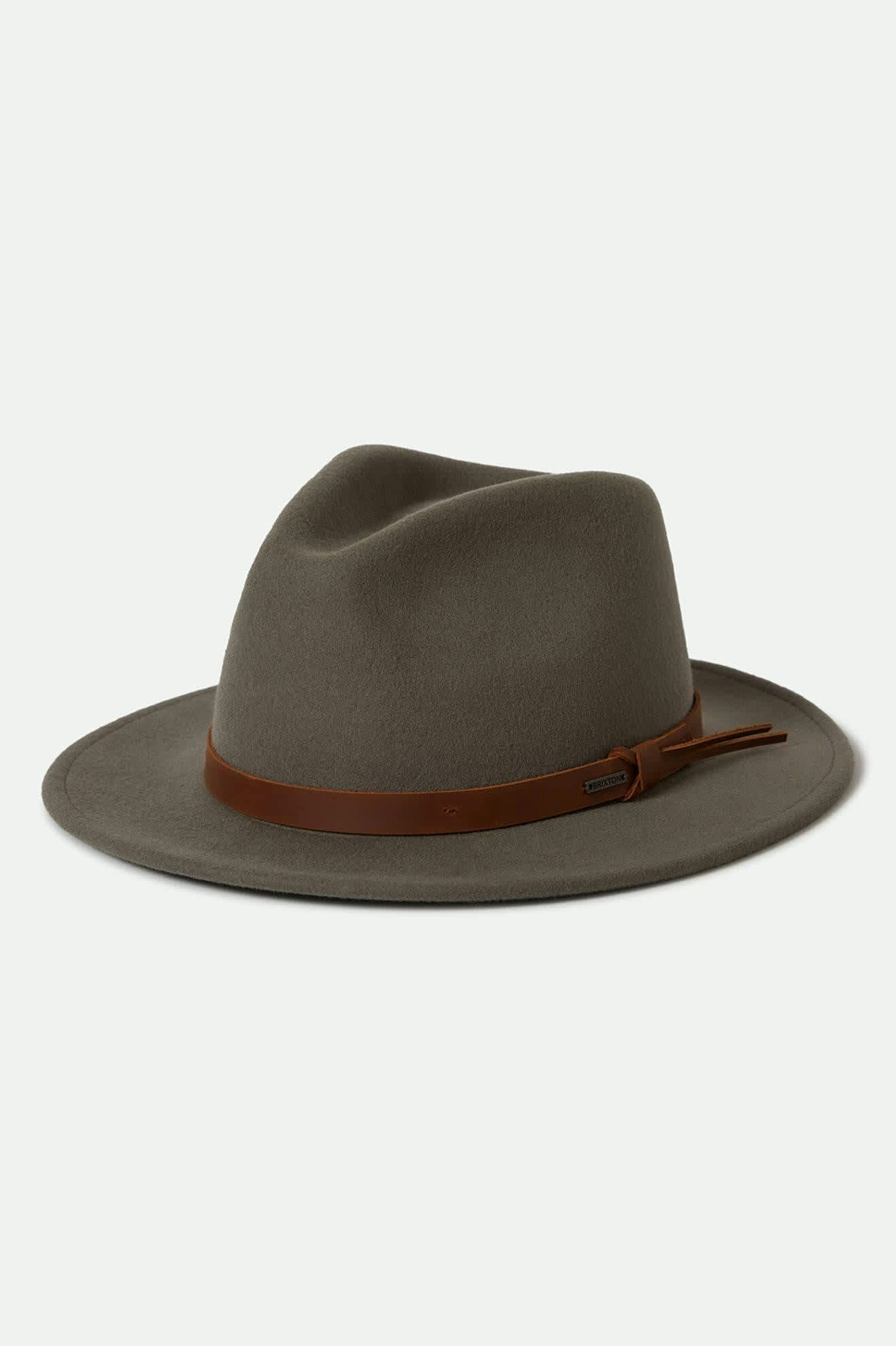 BRIXTON MESSER TRADITIONAL FEDORA - BRINDLE