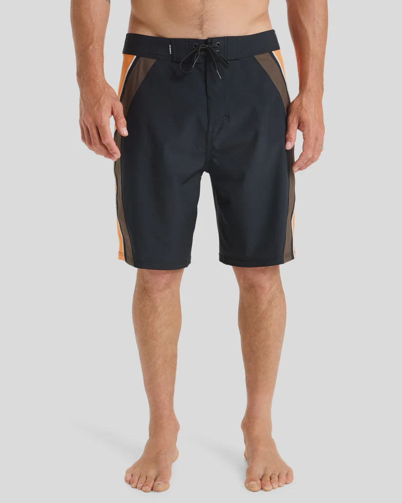 QUIKSILVER MERCURY PANEL 20 MENS BOARDSHORTS - BLACK/ORANGE