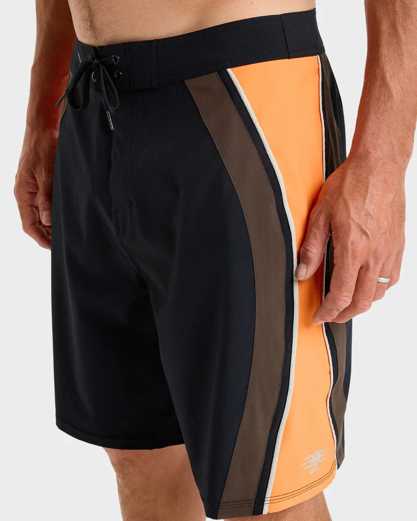 QUIKSILVER MERCURY PANEL 20 MENS BOARDSHORTS - BLACK/ORANGE