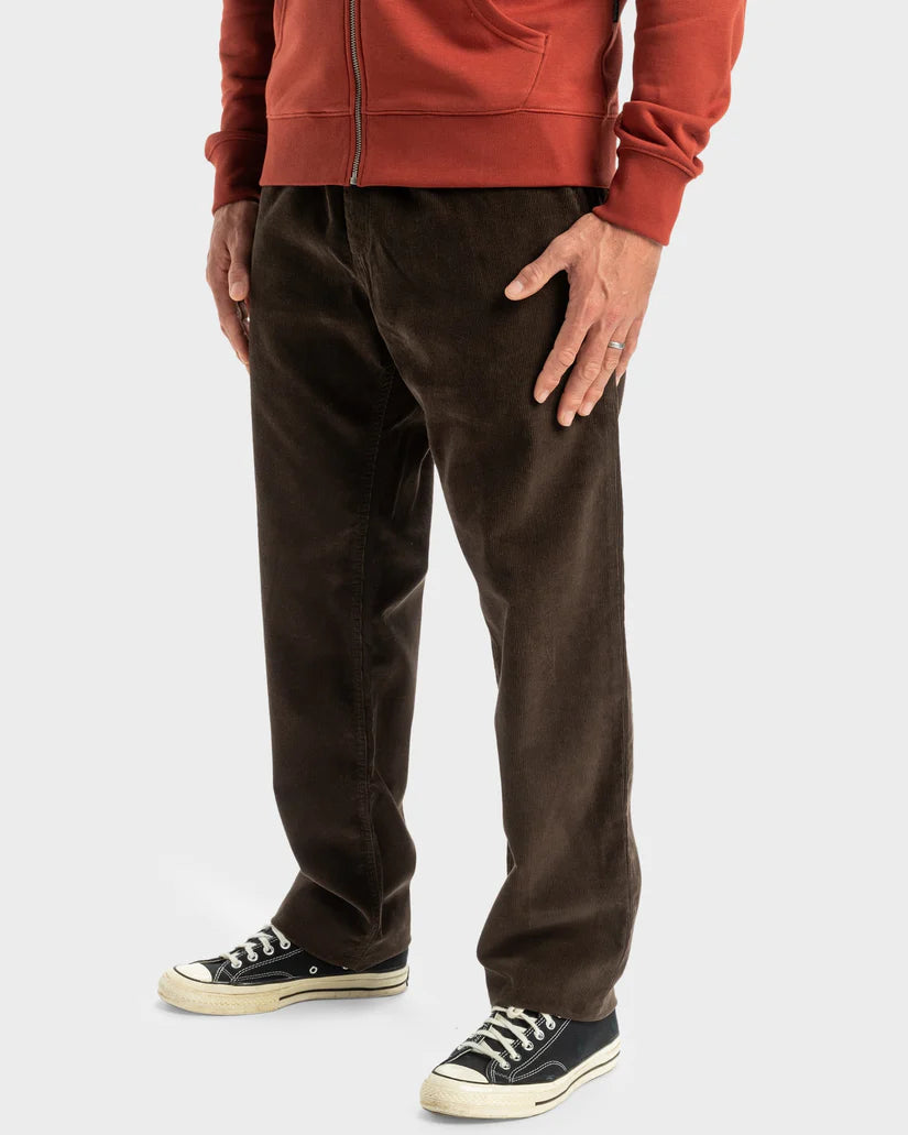 QUIKSILVER TAXER CORD PANT - TURKISH COFFEE