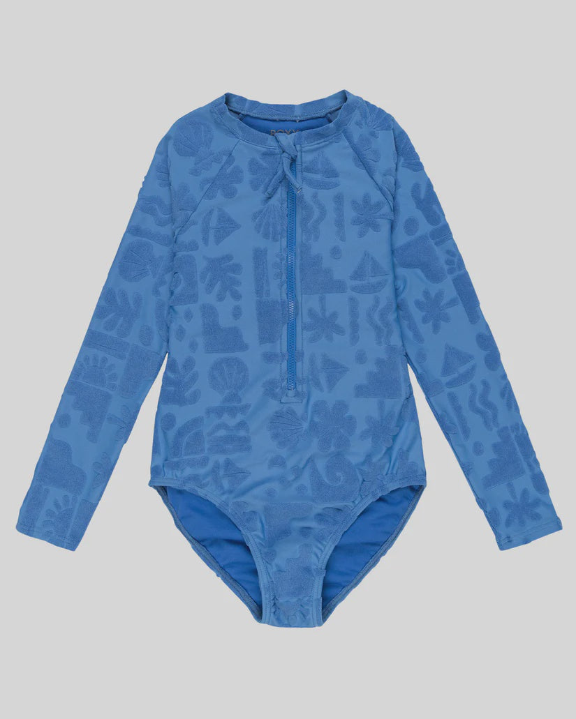 ROXY BEACH CHECK ONESIE - NEBULAS BLUE BEACH CHECK