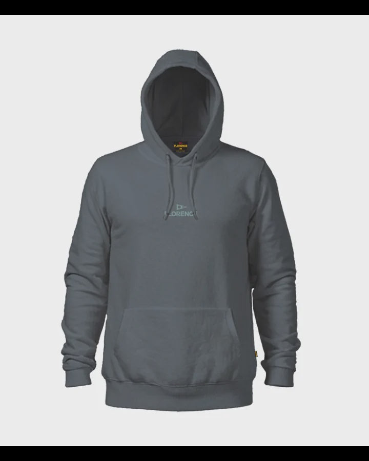 FLORENCE MENS EMBROIDERED HOODIE - STORM