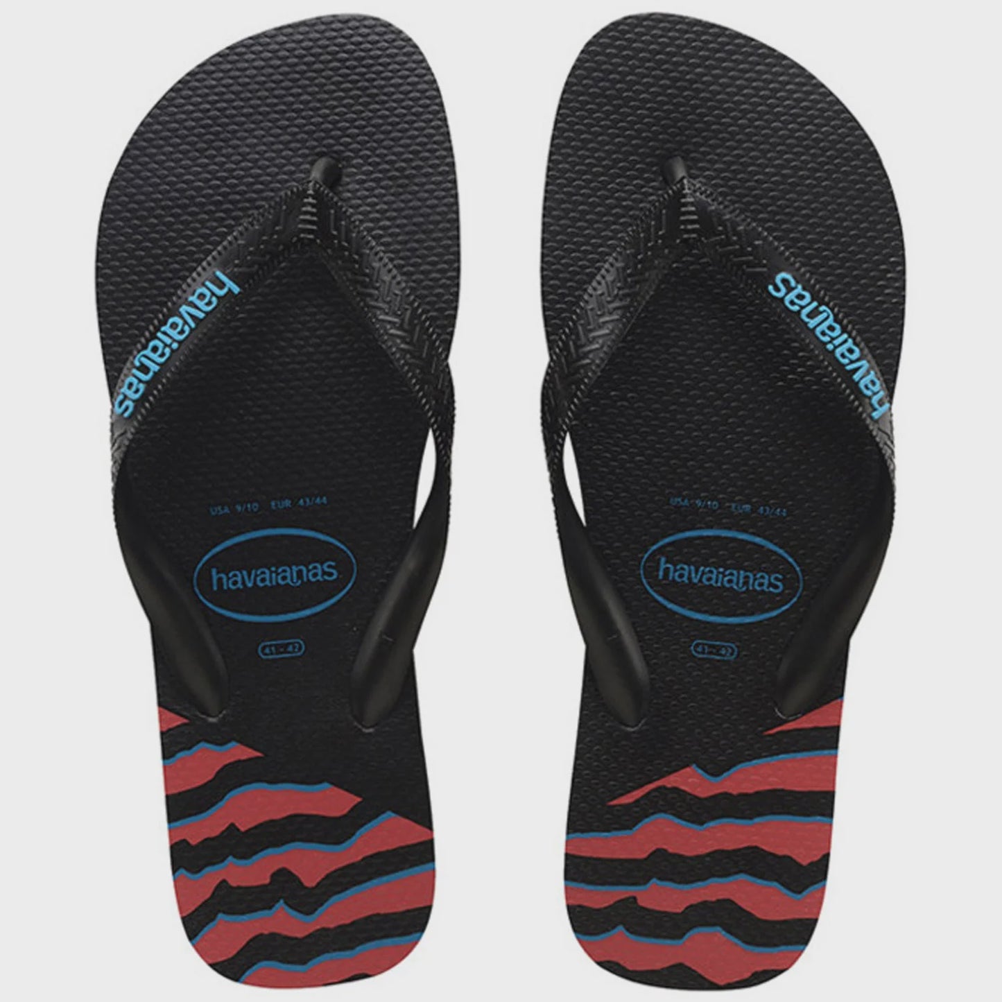 HAVAIANAS KIDS TOP PRINT SPLICE BLACK/BLUE/RED