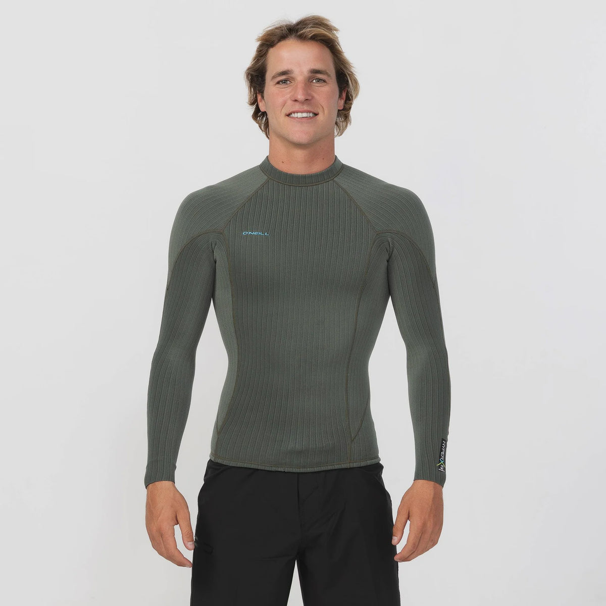 ONEILL HYPER-X L/S CREW 1.5MM WETSUIT TOP - DARK OLIVE