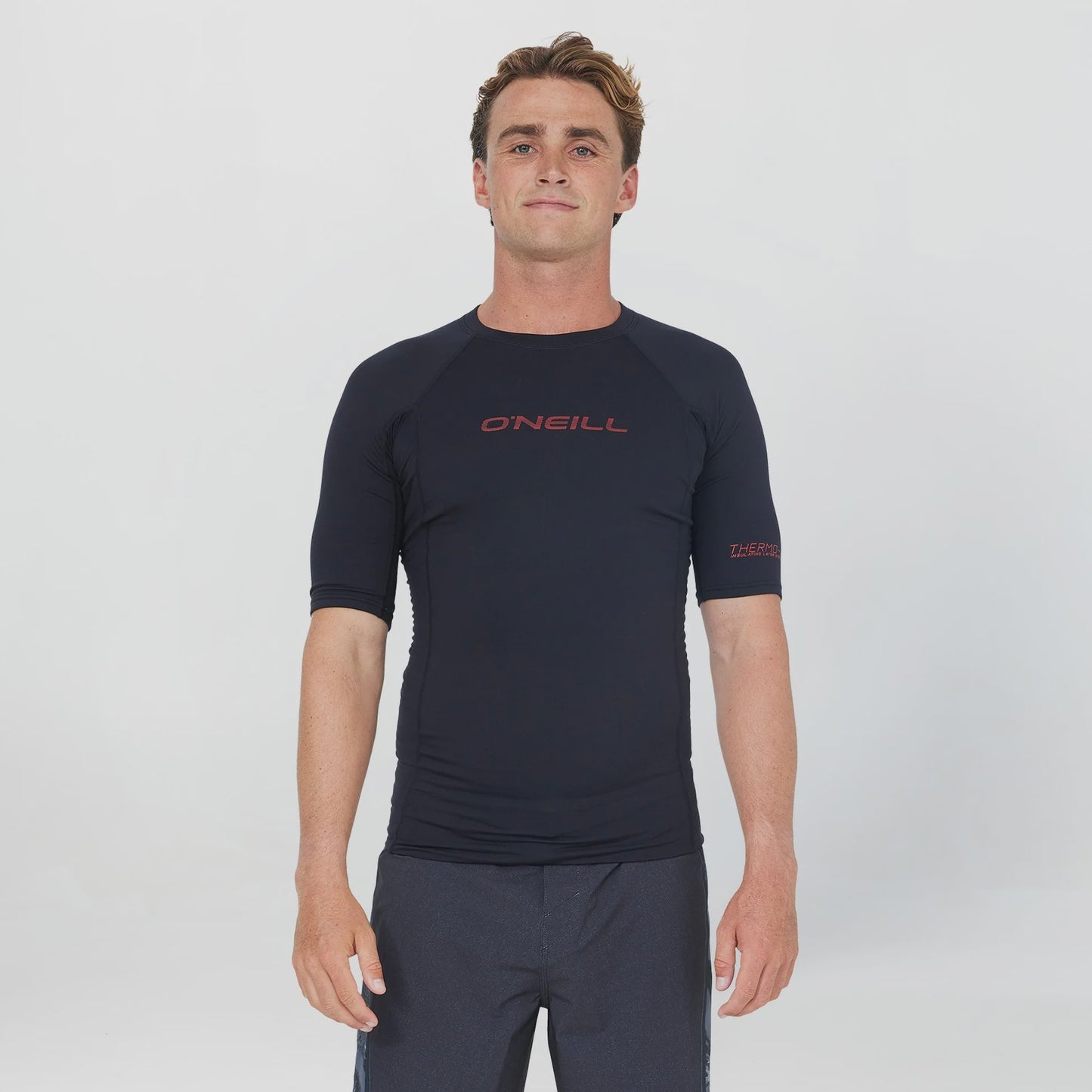 ONEILL THERMO X SHORT SLEEVE CREW - BLACK/RED