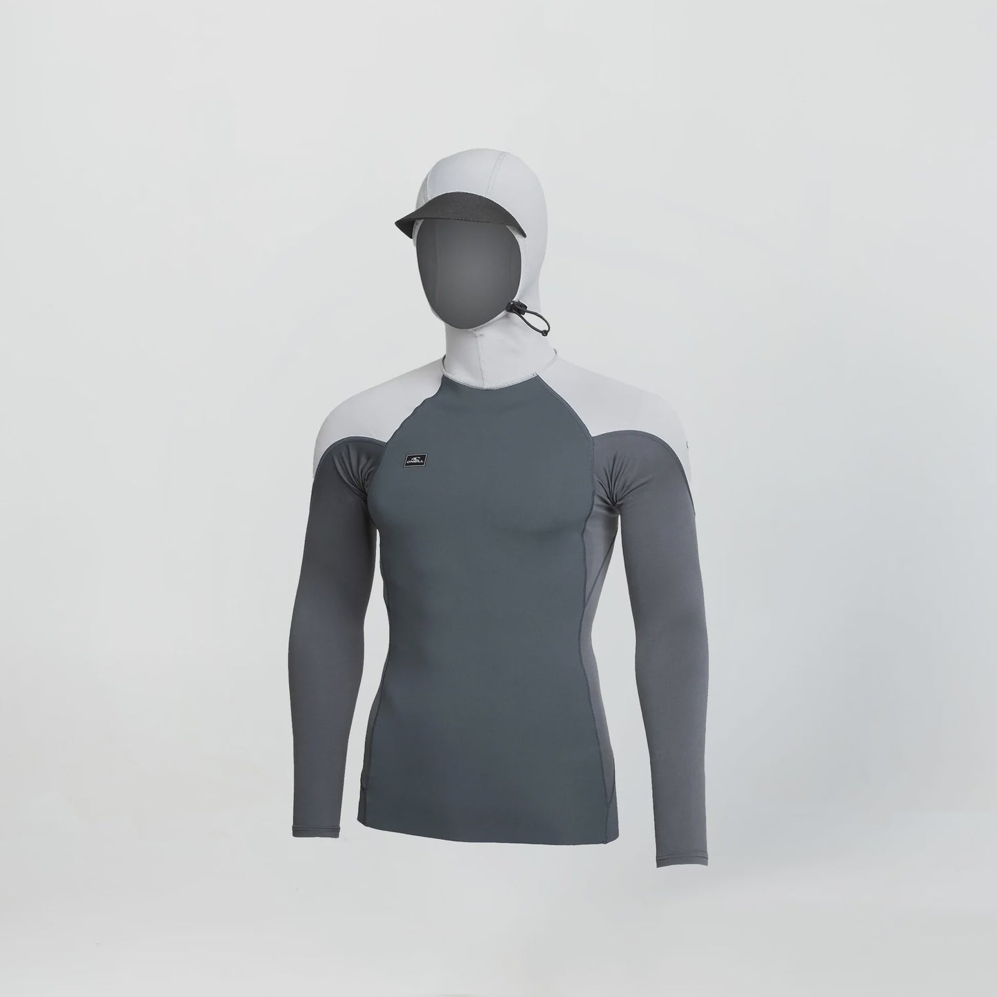 O'NEILL THIN SKINS NEO LONG SLEEVE HOODED RASH VEST - GRAPHITE