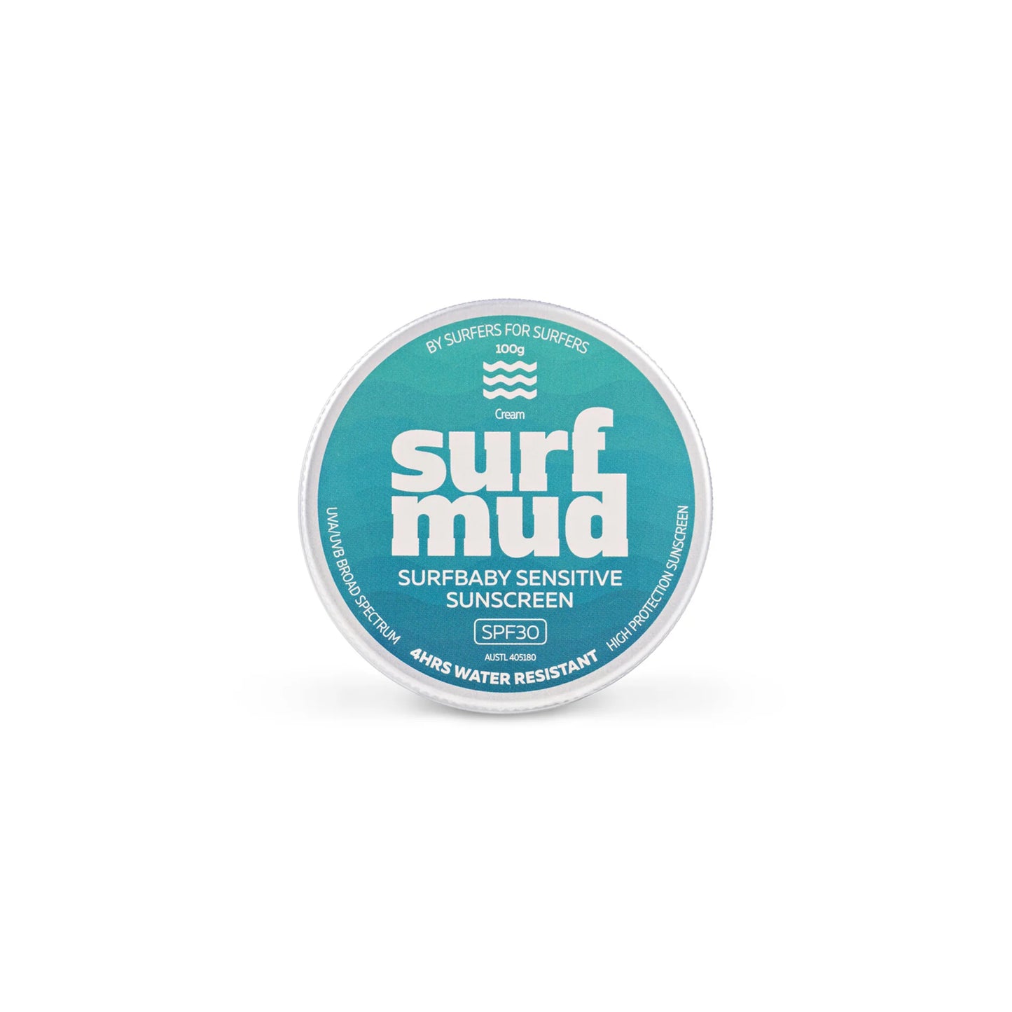 SURF-MUD Surfbaby Sensitive Sunscreen SPF30 100grm Tub