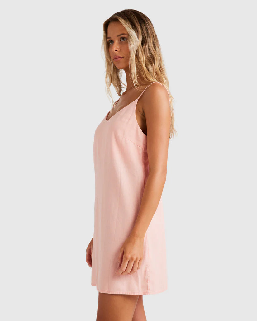 BILLABONG WOMENS SUMMER LOVE DRESS - DUSTY PEACH