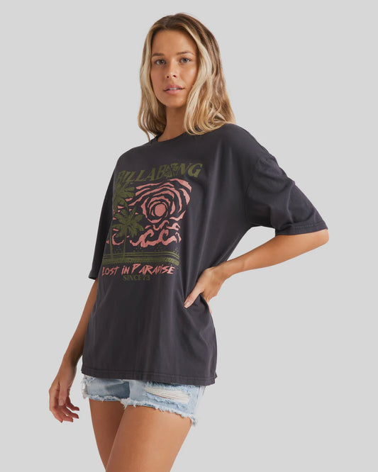 BILLABONG SPIRAL SUN T-SHIRT - OFF BLACK