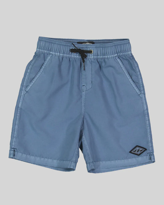 BILLABONG BOYS ALL DAY OVERDYE LAYBACK SHORTS - STEEL BLUE