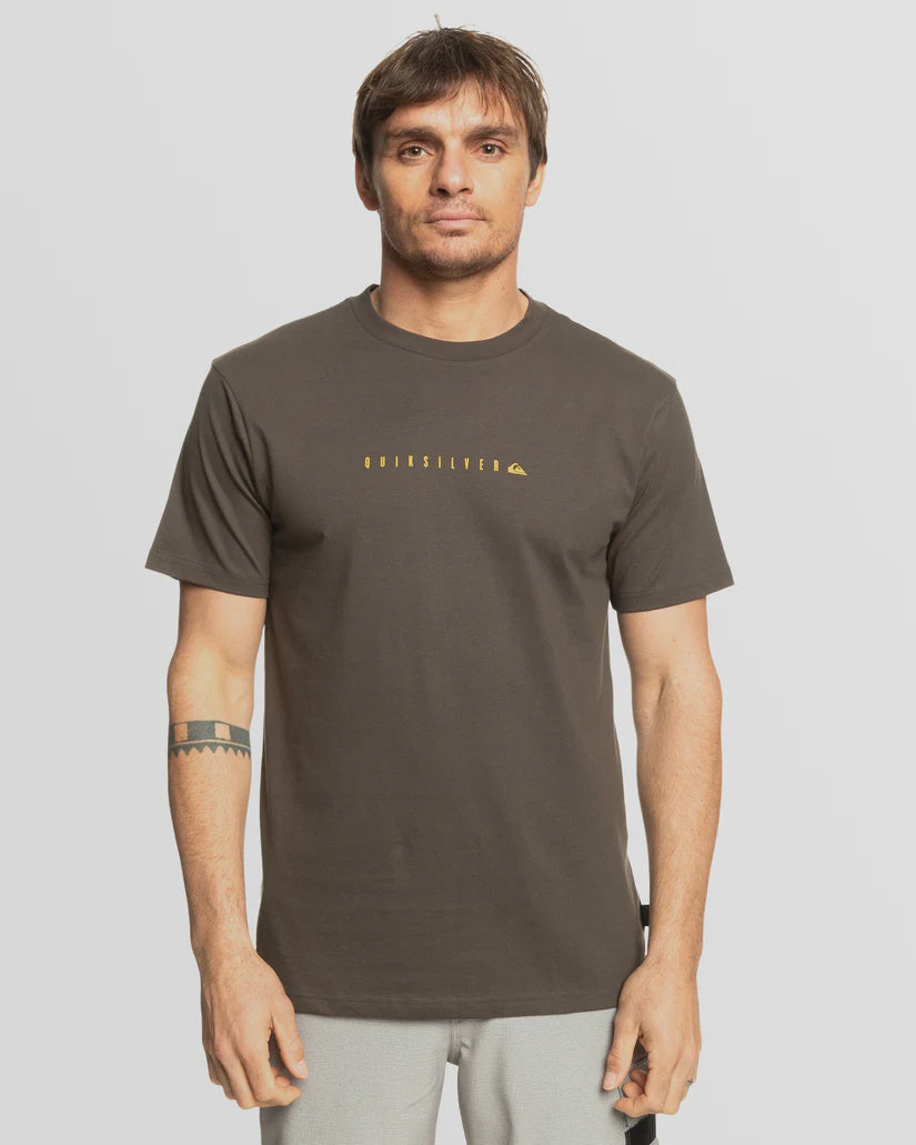 QUIKSILVER REFLECTIVE SUN SHORT SLEEVE TEE - EARTH