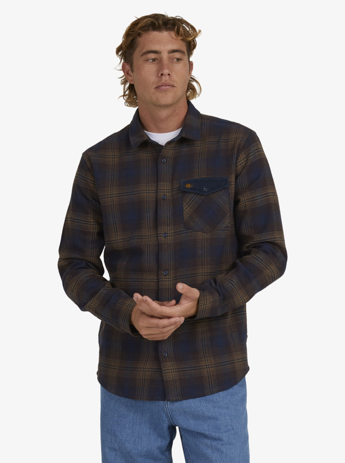 QUIKSILVER MENS CALLING  LS SHIRT - MIDNIGHT NAVY