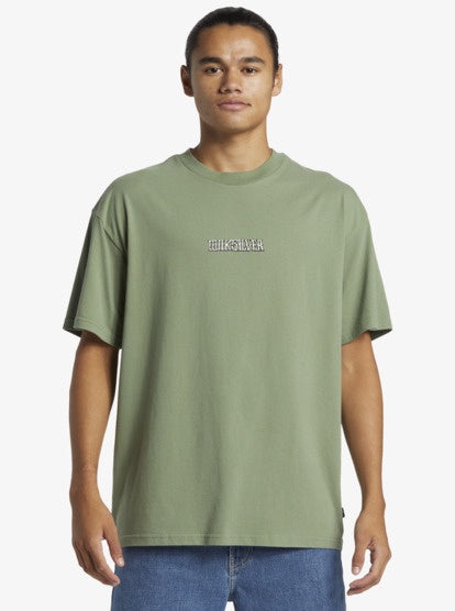 QUIKSILVER JUNGLE THORNS TEE SS - SEA SPRAY