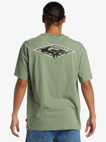 QUIKSILVER JUNGLE THORNS TEE SS - SEA SPRAY