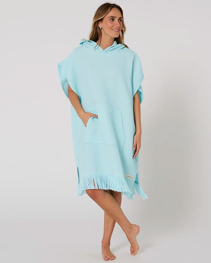 OCEAN AND EARTH LADIES WAFFLE PONCHO : ALTW20