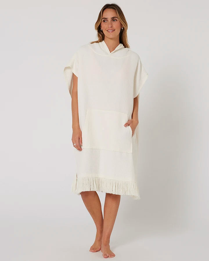 OCEAN AND EARTH LADIES WAFFLE PONCHO : ALTW20