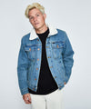 BRIXTON CABLE SHERPA DENIM JACKET - Clearance Sale - No Returns