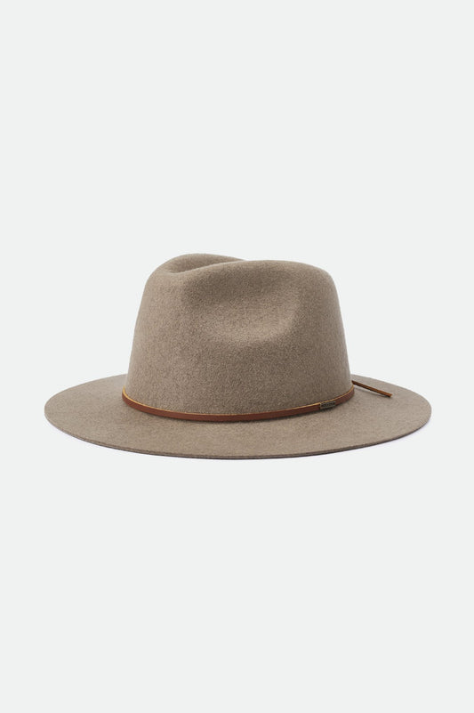 BRIXTON WESLEY FEDORA HAT - HEATHER NATURAL