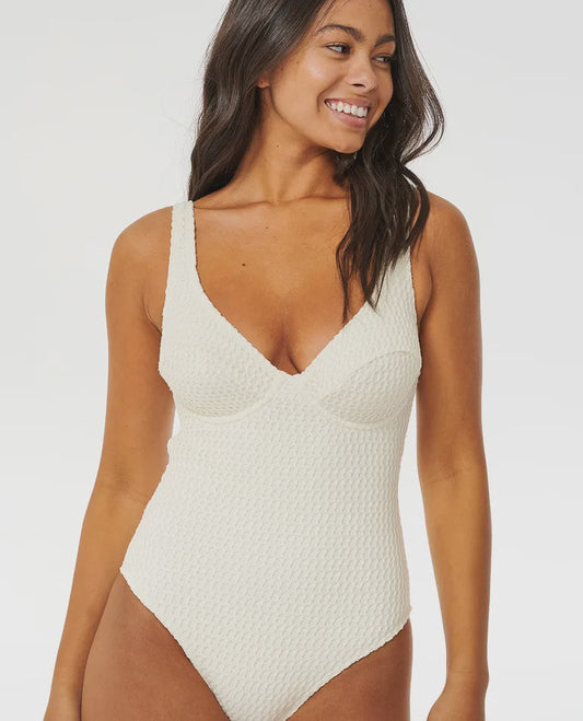 *SALE/CLEARANCE* RIP CURL ELLIS B-C GOOD COVERAGE ONE PIECE SWIMSUIT - CREAM