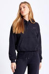 BRIXTON WOMENS VINTAGE FRENCH TERRY DYE HOODIE - BLACK - SALE $60 reduced from 119.95 - Sale Clearance no returns