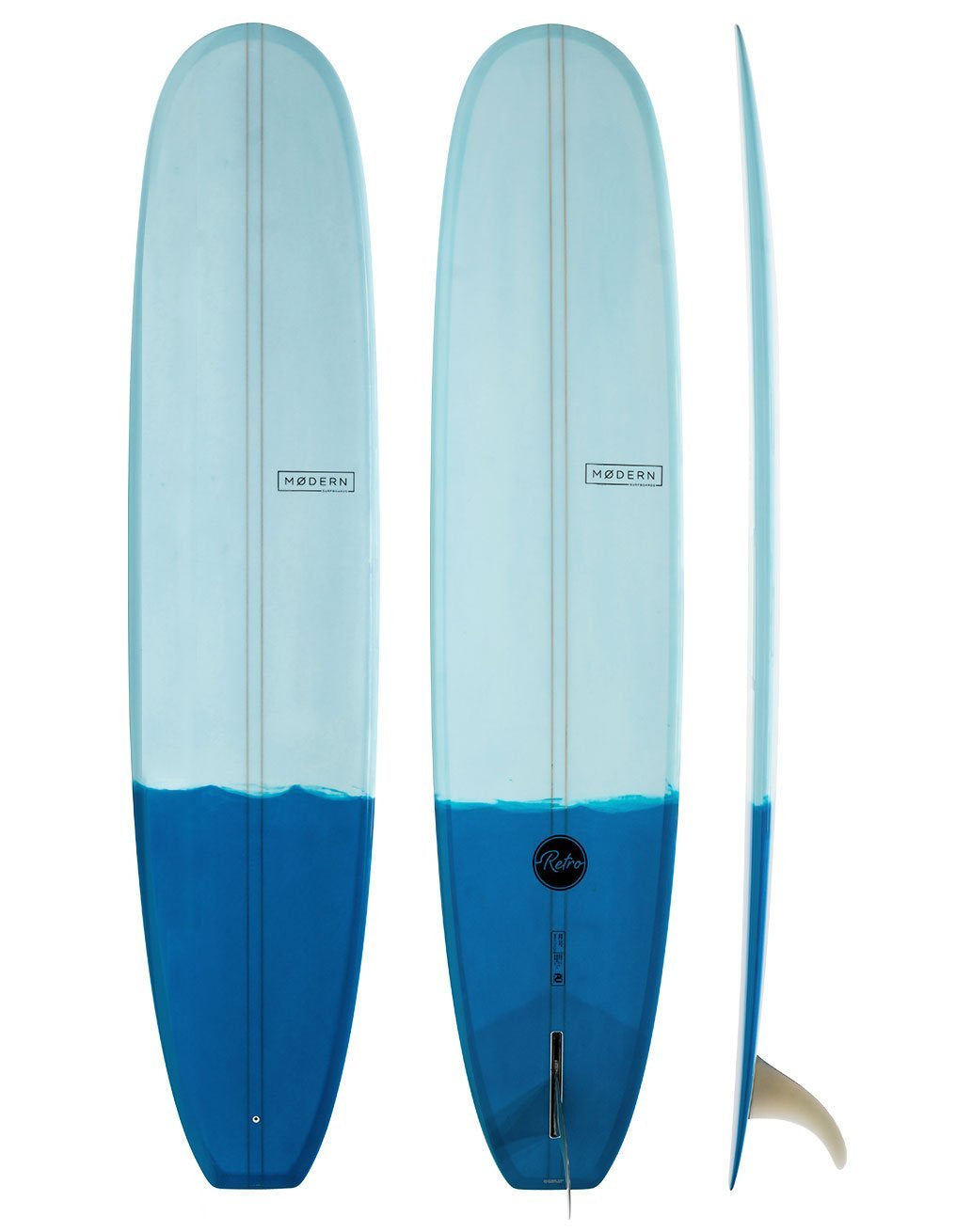 MODERN RETRO SQUARE TAIL LONG BOARD - TWO TONE PU