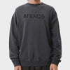 AFENDS DISGUISE RECYCLED CREW NECK - CHARCOAL