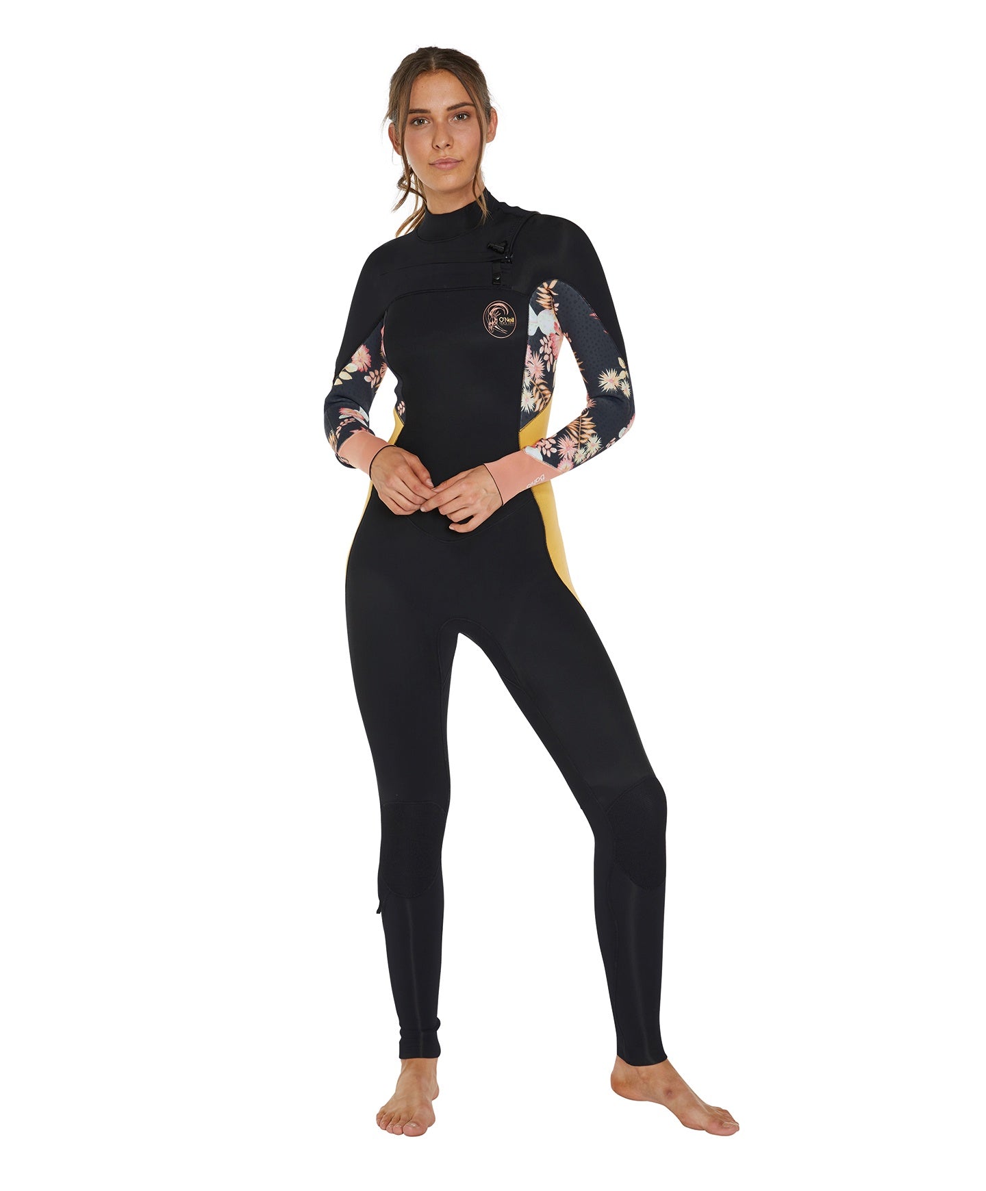 BAHIA 3/2 FUZE WOMENS STEAMER - WETSUIT BLACK CACTUS / W-GOLD