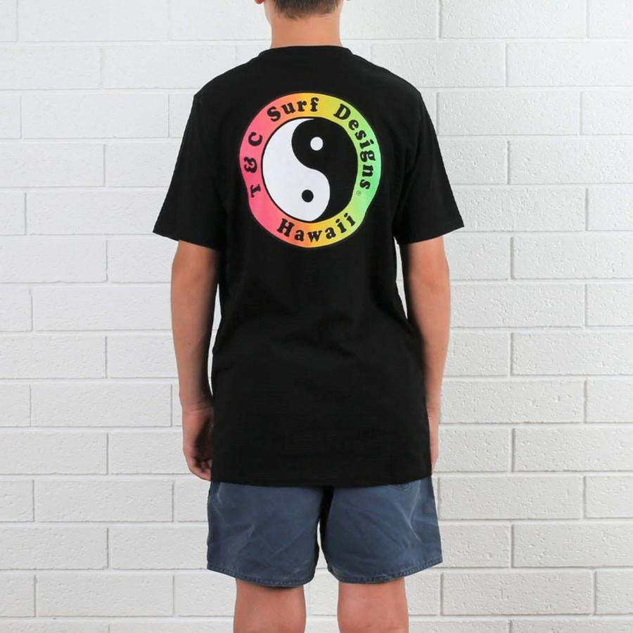 T&C BOYS OG LOGO TEE - BLACK RASTA