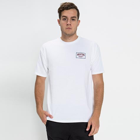 BRIXTON BRILLO MENS S/S  TEE -  WHITE - On sale - No Returns