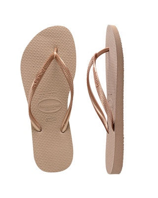 HAVAIANAS SLIM METALLIC ROSE GOLD WOMENS - HSMS7602