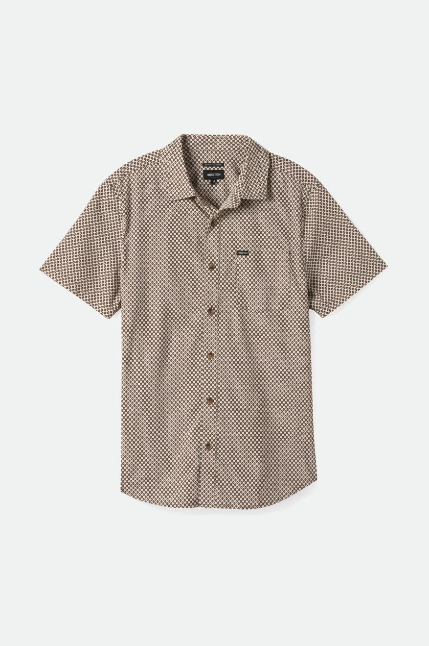 SALE NO RETURNS - BRIXTON CHARTER PRINT S/S WOVEN SHIRT - DUSK GEO DOT