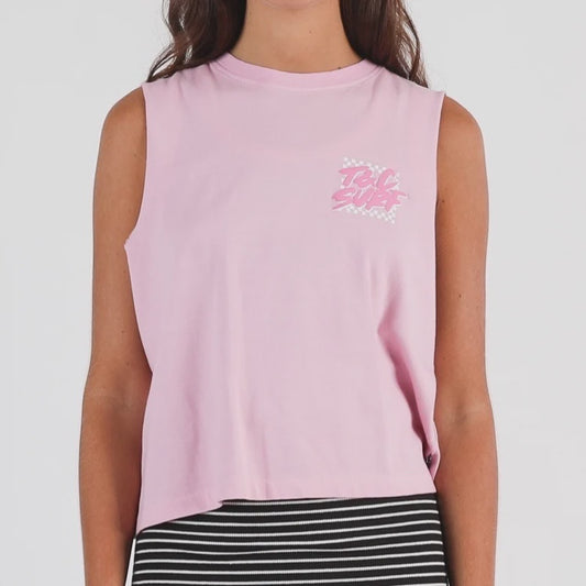 *SALE* T&C BOARDER CHECK TANK - WASHED PINK