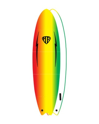 MR EZI RIDER TWIN FIN 6'6" SOFTBOARD - MIXED COLOURS