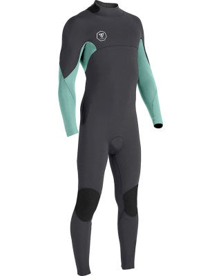 VISSLA BOYS 7 SEAS 4-3 FULL BACK ZIP WETSUIT - JADE