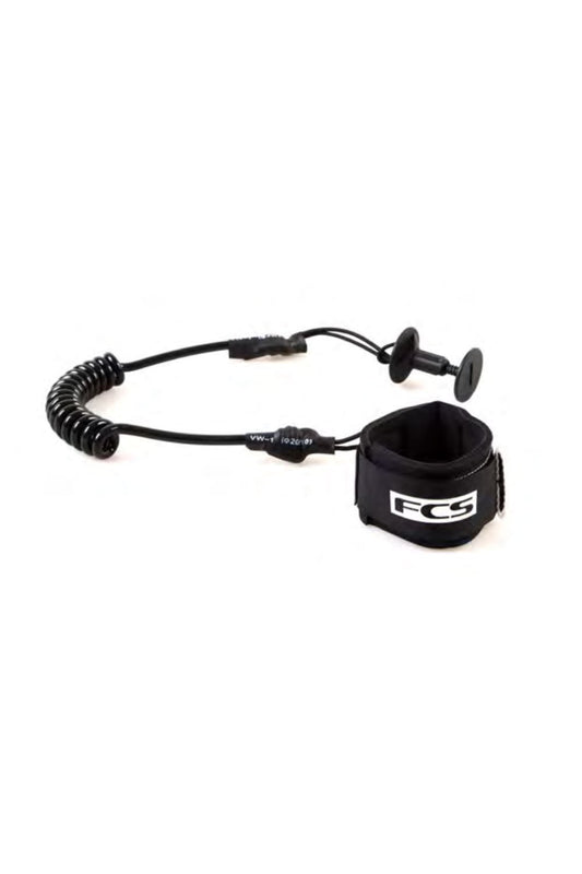 FCS CLASSIC WRIST BODYBOARD LEASH - BLACK/WHITE LEASH