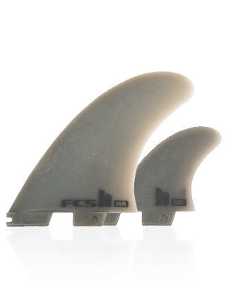 FCS II MARK RICHARDS NEO GLASS TWIN + STABILISER FINS - GREY