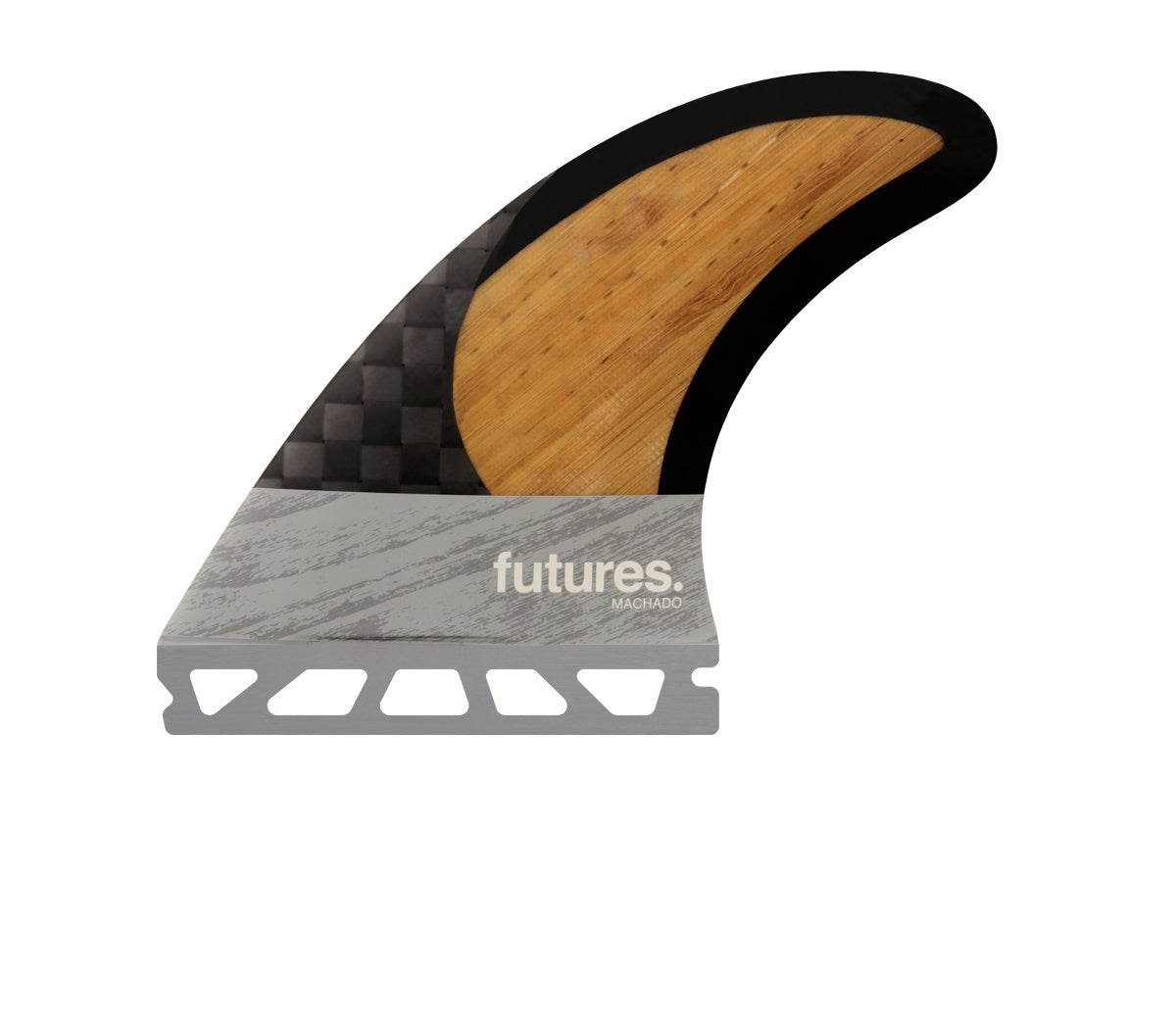 FUTURES MACHADO BLACKSTIX V2 TRI FIN SET - BAMBOO/GREY