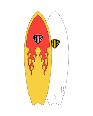 MR EPOXY SOFT SUPER TWIN FIN 5'9" - EPOXY SOFT BOARD