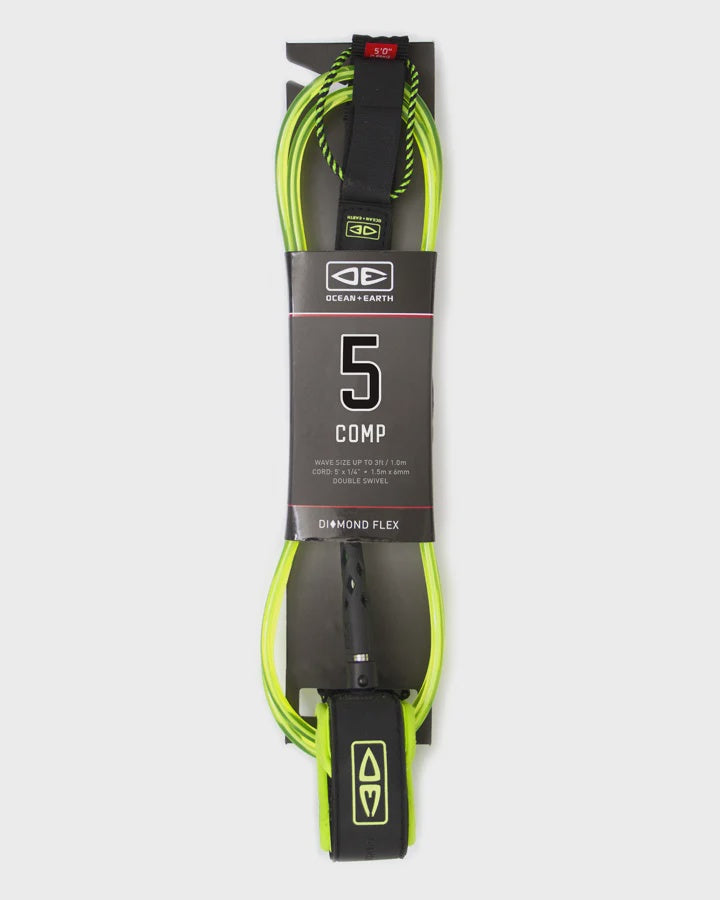 OCEAN & EARTH 5FT COMP DIAMOND FLEX LEG ROPE - MIXED COLOURS